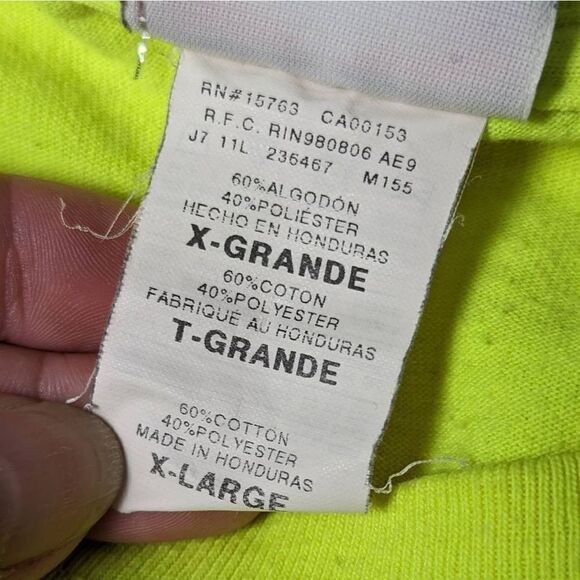 Harley Davidson T-Shirt Mens Size XL Neon Yellow Elk River MN - Picture 4 of 7